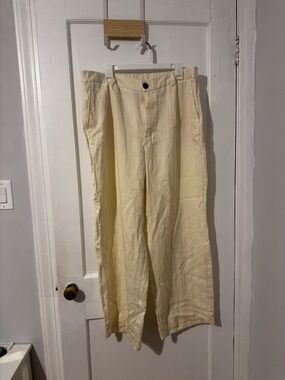 NWOT a new day Soft Pale Yellow Wide-Leg Trousers